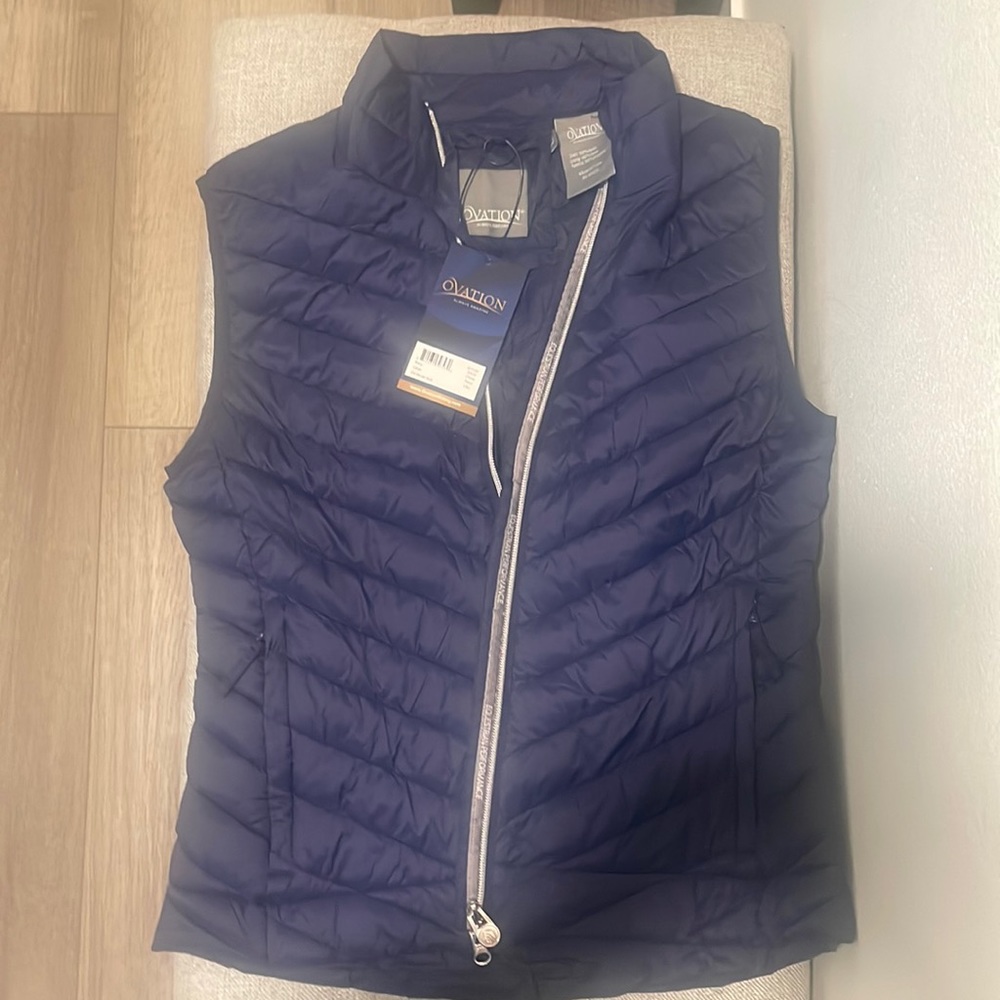 NWT Ovation Women’s Micah Vest, Size Large, Blue